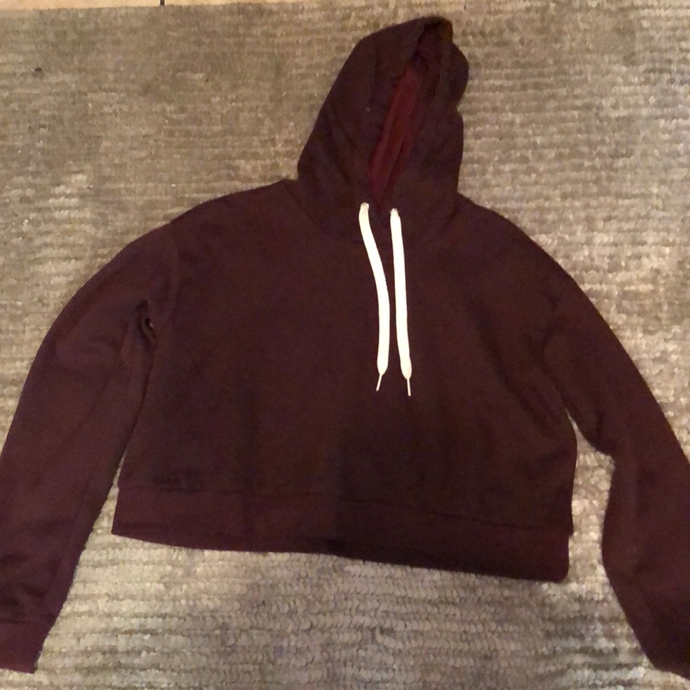 Burgundy crop sweater